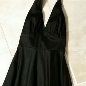 Anthropologie silky black dress!